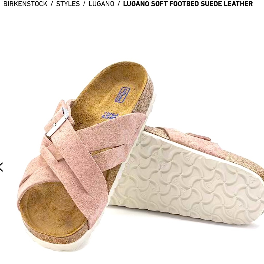 NWT BIRKENSTOCK SUEDE LEATHER LUGANO “PINK CLAY”SOFT FOOTBED & *SOLD OUT ONLINE